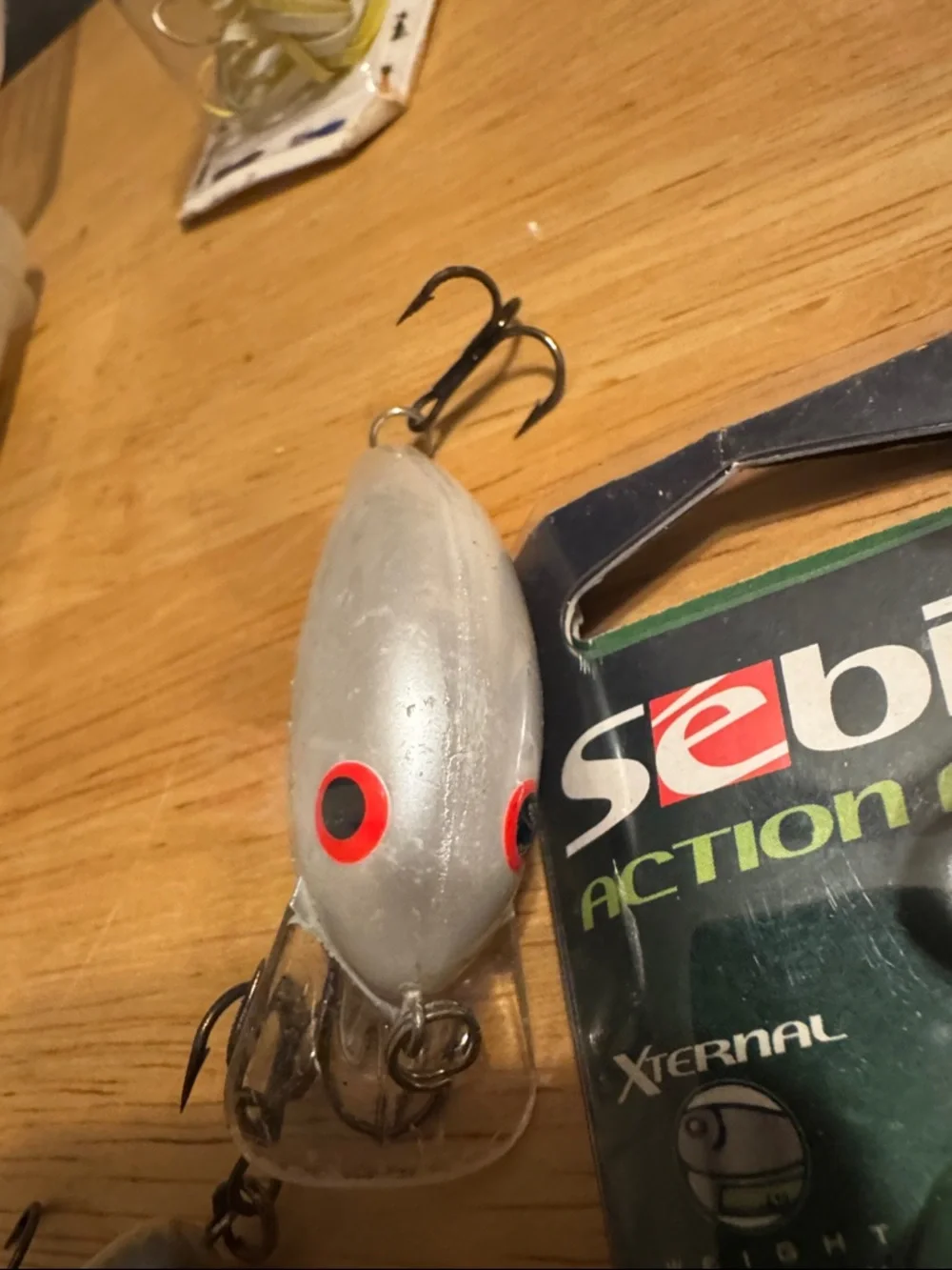 Lipless Crankbait Lure - Orange/Black Color